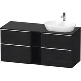 Duravit D-Neo Konsolenwaschtischunterbau wandhängend Eiche Schwarz Matt 1400x550x664 mm - DE4970R101 DE4970R10160000