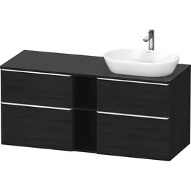 Duravit D-Neo Konsolenwaschtischunterbau wandhängend Eiche Schwarz Matt 1400x550x664 mm - DE4970R101 DE4970R10160000