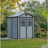 KETER 17202482 Kunststoff-gerätehaus LINEUS 3,9 M2 GRAU CA. 186 CM X 237 CM - grau