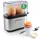 GOURMETmaxx Eierkocher Kompakt 2.0 + Eipicker Schwarz/Silber