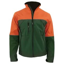 Forstschutz Softshelljacke "SANDDORN" grün/orange - XL - Orange