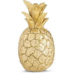 Deko-Objekt Ananas 17,5 cm Kunststoff Gold S (Small)