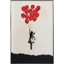 Keilrahmenbild FLYING BALLON - grau