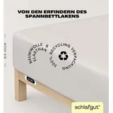 schlafgut Easy Jersey Elasthan Boxspring 120 x 200 - 130 x 220 cm sand light
