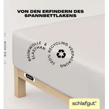 schlafgut Easy Jersey Elasthan Boxspring 120 x 200 - 130 x 220 cm sand light