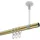 Interdeco GARDINENSTANGE Sonette Verano 520 cm (geteilt in 4 x 130 cm), 1-läufig, 20 mm Ø Messing-Optik