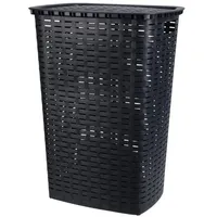 Spetebo Kunststoff Wäschekorb in Rattan Optik 53 Liter -