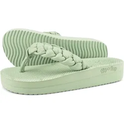 Damen flip*flop comfy*weave Zehentrenner Matcha Grün 41