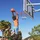 Costway Basketballring Blau/Orange/Rot 45 cm