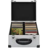 vidaXL CD-Koffer für 40 CDs Aluminium ABS Silbern