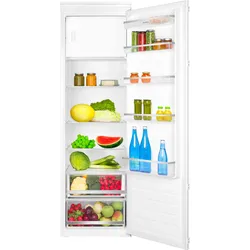 AMICA Einbaukühlschrank "EKSS 367 210", D (A-G), silber (eh19), Rechtsanschlag, wechselbar, Kühlschränke, Inverter Kompressor