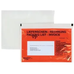 Begleitpapiertasche C6 rot 201 Druck Lief./Rech. 250 Stück