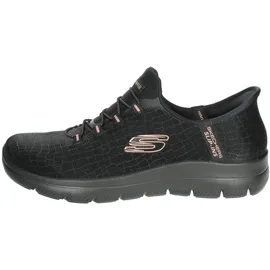 SKECHERS Summits Black Mesh / Black / Rose Gold Trim 41