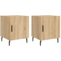 VidaXL Nachttische 2 Stk Sonoma-Eiche 40x40x50 cm Holzwerkstoff