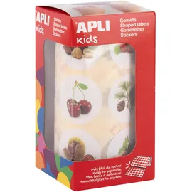 Apli Kids Stickerrolle 360 Stück Bäume/Früchte