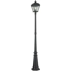 Licht-Erlebnisse Wegeleuchte CHELTENHAM Schwarz Transparent Aluminiumguss Glas LE117627