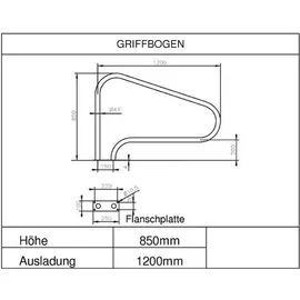 Ideal Eichenwald Ideal Griffbogen für Schwimmbecken V2A