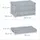 Relaxdays Transportbox 58,5 x 39,5 x 32,5 cm 1-tlg. grau