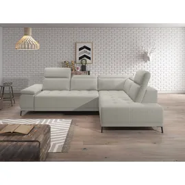 werk2 Ecksofa WERK2 "Focus-L, elektrisch erweiterbare Sitztiefe um ca. 30 cm, L-Form", natur, B:204cm H:82cm T:278cm, 92% Polyester, 8% Nylon, Sofas, Ecksofa, Komfort nach Maß: Ausziehbare Sitztiefe, verstellbare Kopfteile & Füße
