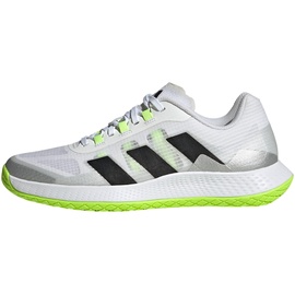 adidas Herren Forcebounce Volleyball Shoes Sneaker, FTWR White/core Black/Lucid Lemon, 43 1/3