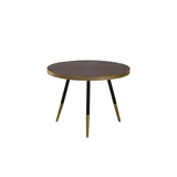 Beliani Couchtisch, dunkler Holzfarbton/gold 61 cm Ramona