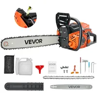 Vevor 52cc Benzin Kettensäge Motorsäge 2,4PS 455mm 11800U/min Holzschneiden