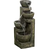 Outsunny Gartenbrunnen Springbrunnen mit Einstellbarer Strömung