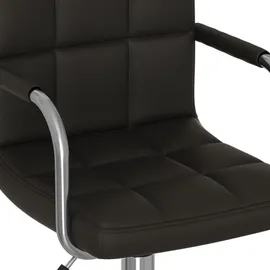 vidaXL Bürostuhl Kunstleder Schwarz