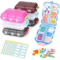 Medikamentenbox 7 Tage, Tablettenbox 7 Tage mit 10 Fächer für Morgens, Mittags und Abends, Handlicher und Feuchtigkeitsgeschützt Medikamentenbox, für Medikamente, Vitamine, Fischöl, Nahrungsergänzung