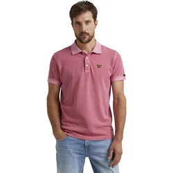 PME Legend Herren Poloshirt PIQUE GARMENT DYE Regular Fit Raspberry 3129 S