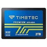 Timetec SSD 3D NAND QLC SATA III 6Gb/s 2,5 Zoll 7 mm (0,28 Zoll) Lesegeschwindigkeit bis zu 550 MB/s SLC Cache Performance Boost Internes Solid State Drive für PC Computer Desktop und Laptop (2TB)