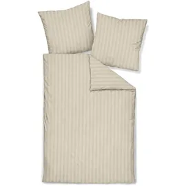 Traumschlaf Mako-Satin Gestreift Beige 200 x 200 cm + 2 x 80 x 80 cm