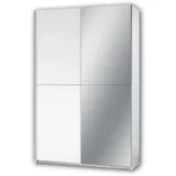 SchlafKONTOR Schwebetürenschrank 125 x 195,5 x 38 cm weiß