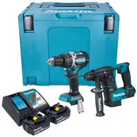 Makita Schlagbohrmaschine DLX 2278 RMJ Kombo Kit + DHP