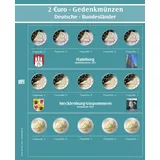 Nachtragsblatt Nr. 7345-8 mit Vordrucken zu Premium-Münzalbum "2€-Bundesländer"