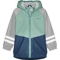 Playshoes Unisex Kinder Fleece-futter Regenmantel Regenjacke Regenbekleidung, Grün/grau, 92