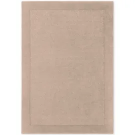 Villeroy & Boch Wollteppich Kivi - Weicher Natur Wohnzimmerteppich mit Bordüre, Handgemacht & Natürlich, Modernes Design für Wohnzimmer, Schlafzimmer, Esszimmer, Flur - Natur Beige, 80x150 cm