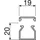 Hager LF2002007035 Kabelkanal Elektroinstallationskanal (L x B x H) 2000 x 19 x 20mm Lichtgrau