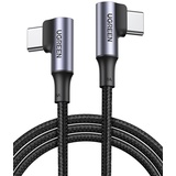 UGREEN USB C USB C Ladekabel 100W Doppelte Winkelstecker PD 3.0 PPS USB C Kabel 90 Grad 5A/20V kompatibel mit iPhone 16/15, M3 MacBook Pro/Air, iPad Pro/Air 2024, Galaxy S24 Ultra A55 usw. (2M)