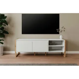 CaliCosy Finori TV-Board Denver 160x55x40 cm Weiß MDF
