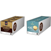 NESCAFÉ Dolce Gusto Dallmayr Prodomo | 48 Kaffeekapseln | 100% Arabica-Bohnen 3er Pack (3 x 16 Kapseln) & Dallmayr Crema d ́Oro Caffè Latte 48 Kaffeekapseln