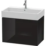 Duravit L-Cube 78,4x 45,9cm, sw hgl, 2 Schub., wandhängend