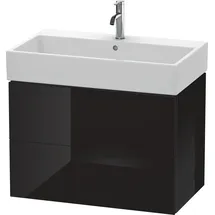 Duravit L-Cube 78,4x 45,9cm, sw hgl, 2 Schub., wandhängend