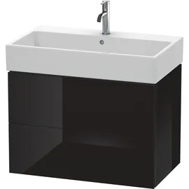 Duravit L-Cube 78,4x 45,9cm, sw hgl, 2 Schub., wandhängend