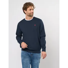 MCS Rundhalspullover "MCS sweatshirt MCSkyler", Herren, Gr. XL, schwarz sapphire, Obermaterial: 100% Baumwolle, Pullover Rundhalspullover