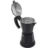 SuhoFutus Elektrische Italienische Kaffeemaschine Mocha, Kleine Essen Espresso Kaffeemaschine, Verstellbare Temperatur, Elektrische Espressomaschine 300ml Kapazität, Sicherheitsventil, 480W, Schwarz