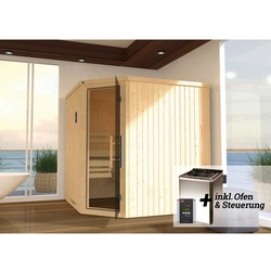 WEKA Elementsauna »VARBERG«, BxHxT: 194 cm x 199 cm x 194 cm - braun