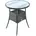 Beistelltisch Tisch Polyrattan Gartentisch Rattan Balkontisch Rund Anthrazit