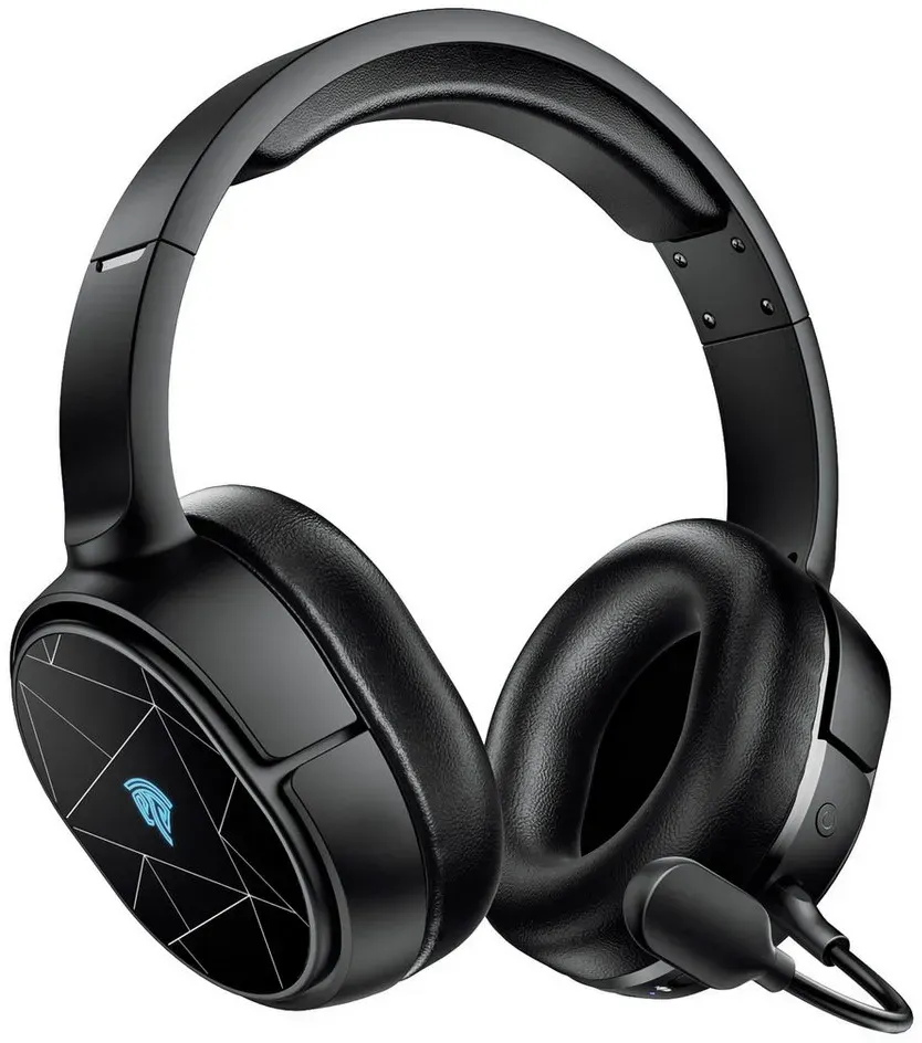 Powerwill Wireless Gaming Headset mit Mikrofon 2.4GHz/PC Bluetooth Kopfhörer Kopfhörer (Mikrofon, Bluetooth, für PS4/PS5/Switch/Steam Deck/Smartphone mit abnehmbarem Mikrofon) schwarz