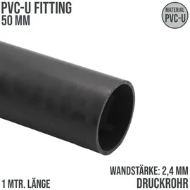 tubofuro(pt) Druckrohr 1 m Ø 50 x 2,4 mm grau